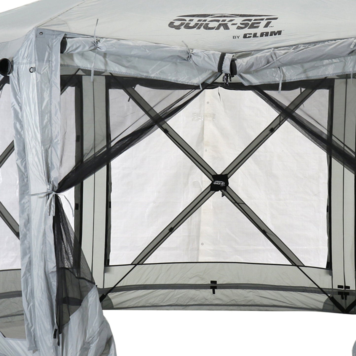 CLAM Quick-Set Pavilion 12.5 x 12.5 Foot Portable Outdoor Canopy Shelter, Gray — image 11