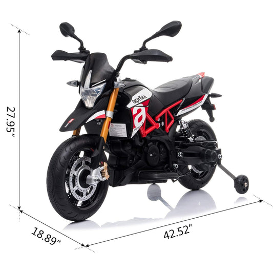 TOBBI Battery Powered Ride On Aprilia Motorcycle for Ages 3 Years and Up, Red — image 2