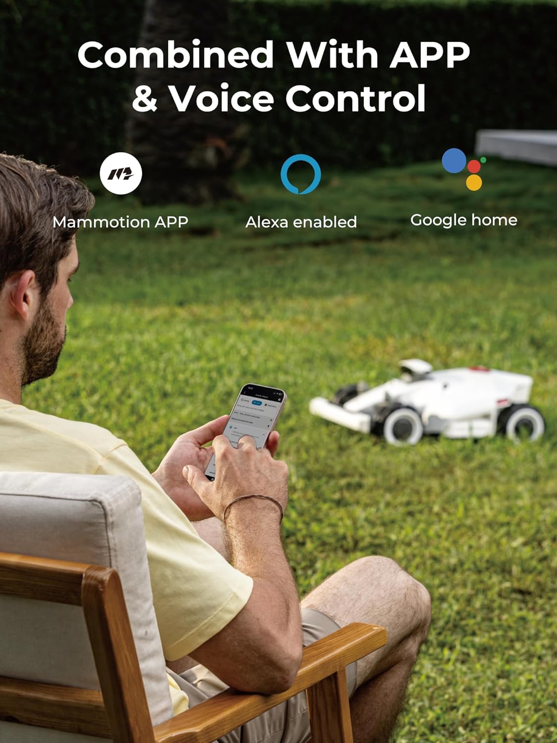 LUBA 2 AWD 5000H Robot Lawn Mower, Perimeter Wire Free Vision Robotic Lawnmower for 1.25 Acres Lawn, Cut Height 2.2"-4.0", 80% Slope, APP Control Compatible with Alexa, All-Wheel Drive, Anti-Theft - image 9