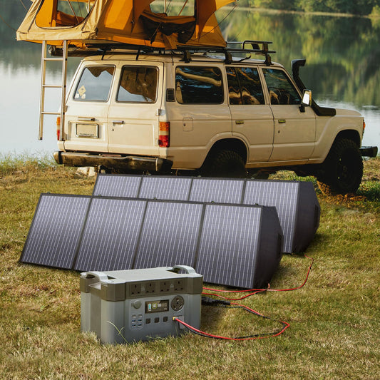 ALLPOWERS MPPT Solar Generator S2000 Pro, 2400W 1500wh Portable Power Station with 2 * 200W Folable Solar Panels Included, Solar Mobile Battery Pack for Outdoor RV Camping Home Emergency Travel - image 2