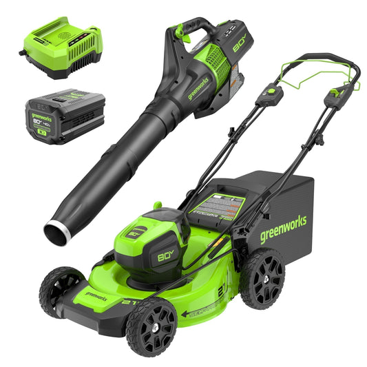 80V 21" Cordless Battery Self-Propelled Mower & Blower w/ 4.0Ah Battery & Rapid Charger - image 2