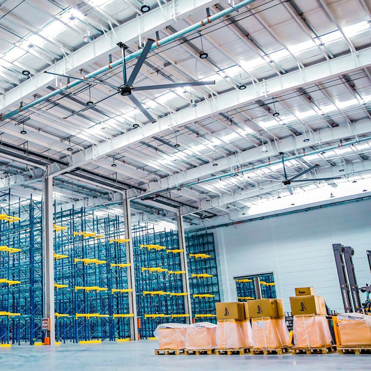24FT HVLS Industrial Ceiling Fan 220V 1-Phase - Energy Efficient Large Area Air Circulation Fan for Warehouses & Factories, 24FT1PH - image 2