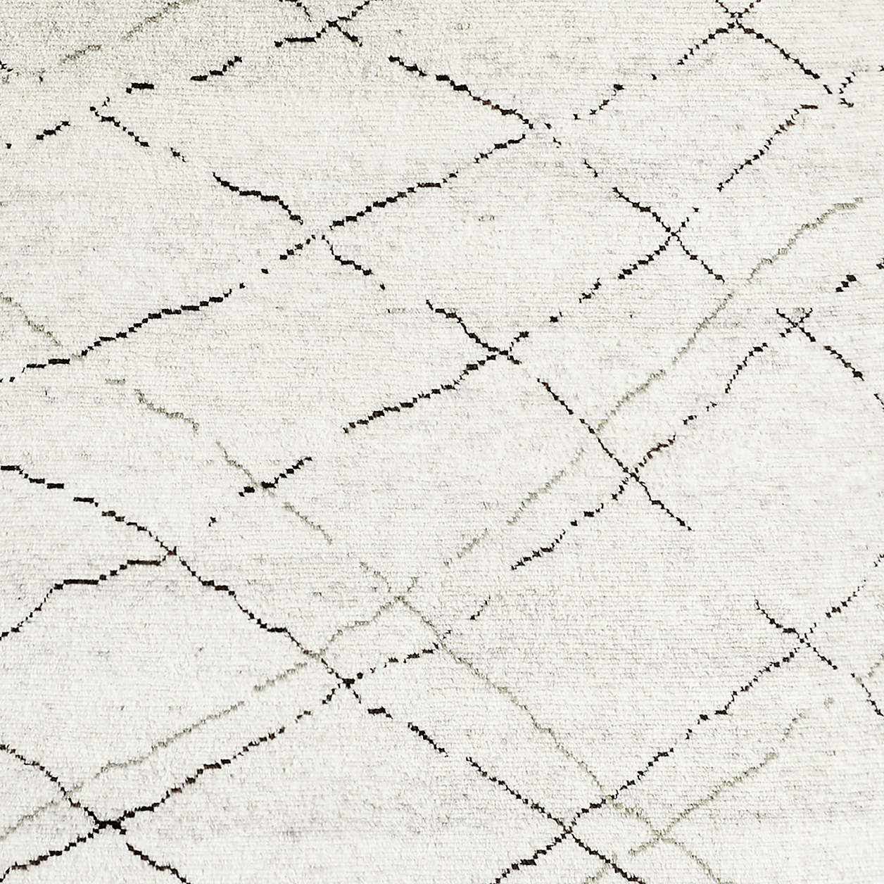 Larache Wool Hand-Knotted Moroccan Ivory Area Rug 9'x12'