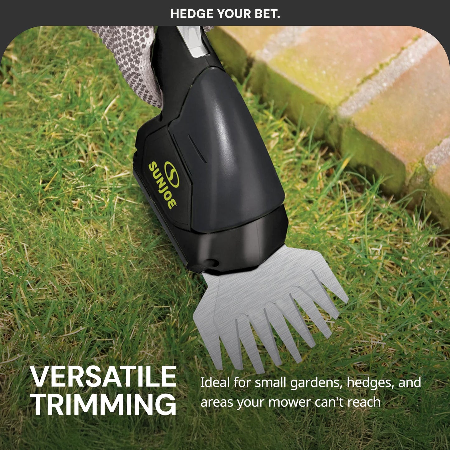 Sun Joe 2 in 1 Cordless Handheld Grass Shear and Hedge Trimmer, 7.2-Volt, Black — image 5