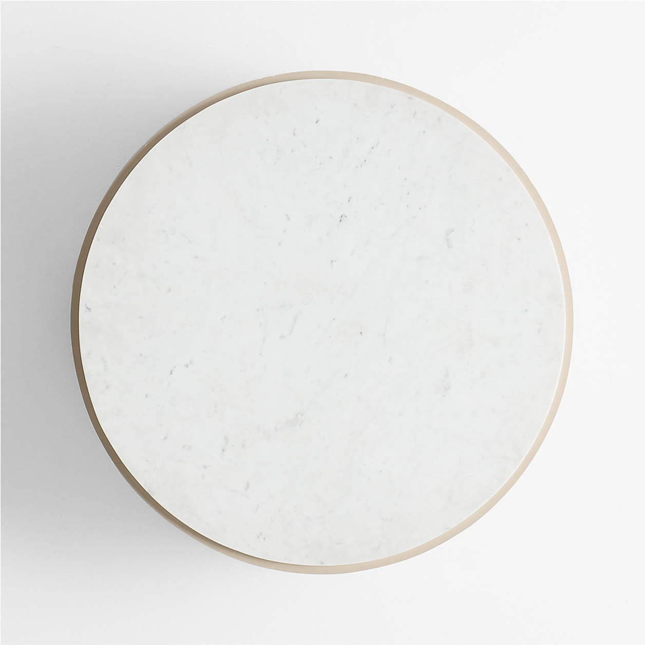 Troupe Marble and Natural Pine Wood 36" Round Coffee Table