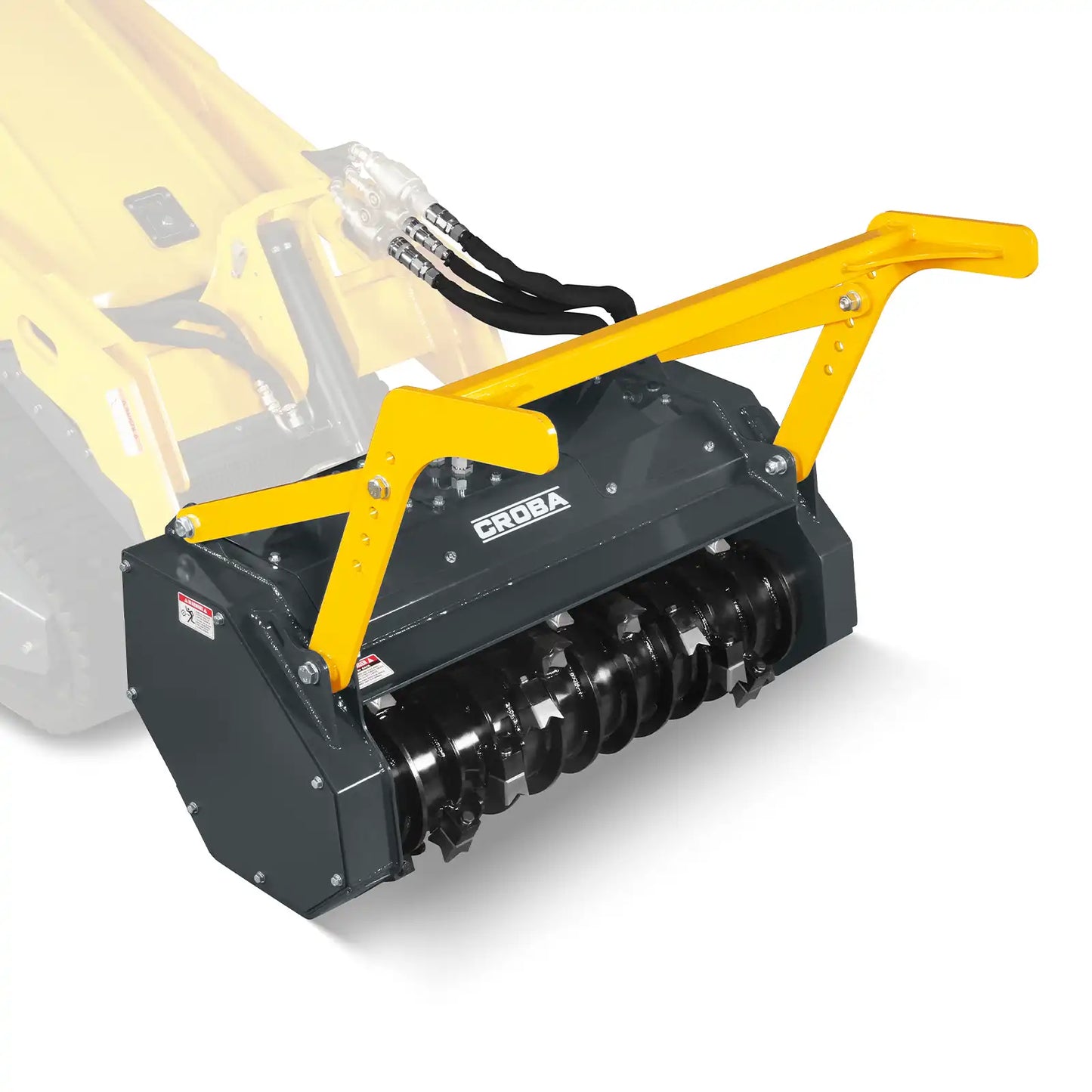 37"Mini Skid Steer Drum Forestry Brush Mulcher Attachment, Hydraulic Flow Range 11 To 16 GPM,MCH37 - image 14