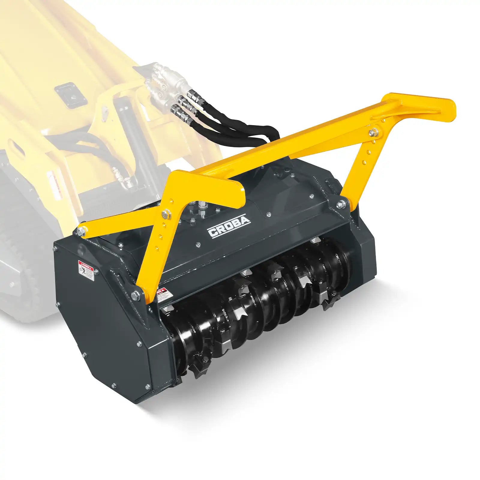 37"Mini Skid Steer Drum Forestry Brush Mulcher Attachment, Hydraulic Flow Range 11 To 16 GPM,MCH37 - image 14