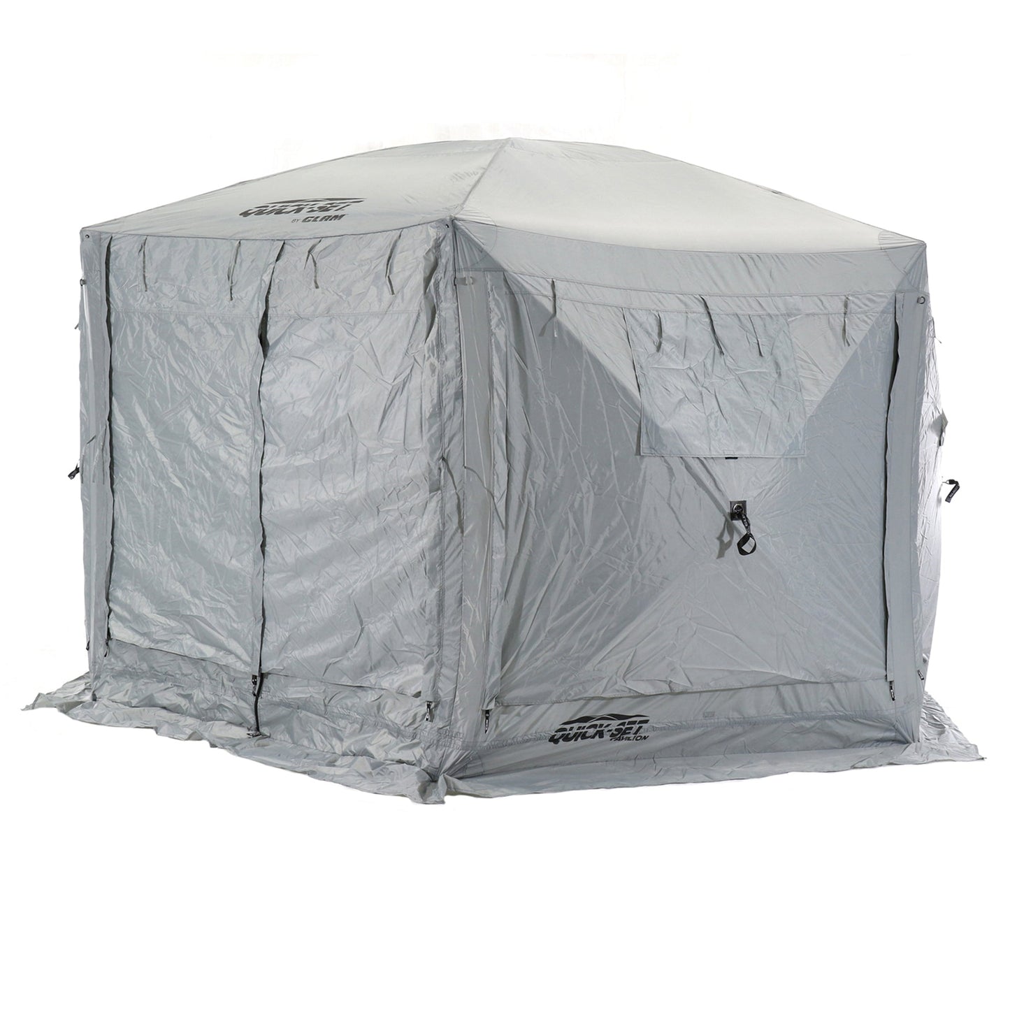CLAM Quick-Set Pavilion 12.5 x 12.5 Foot Portable Outdoor Canopy Shelter, Gray — image 10