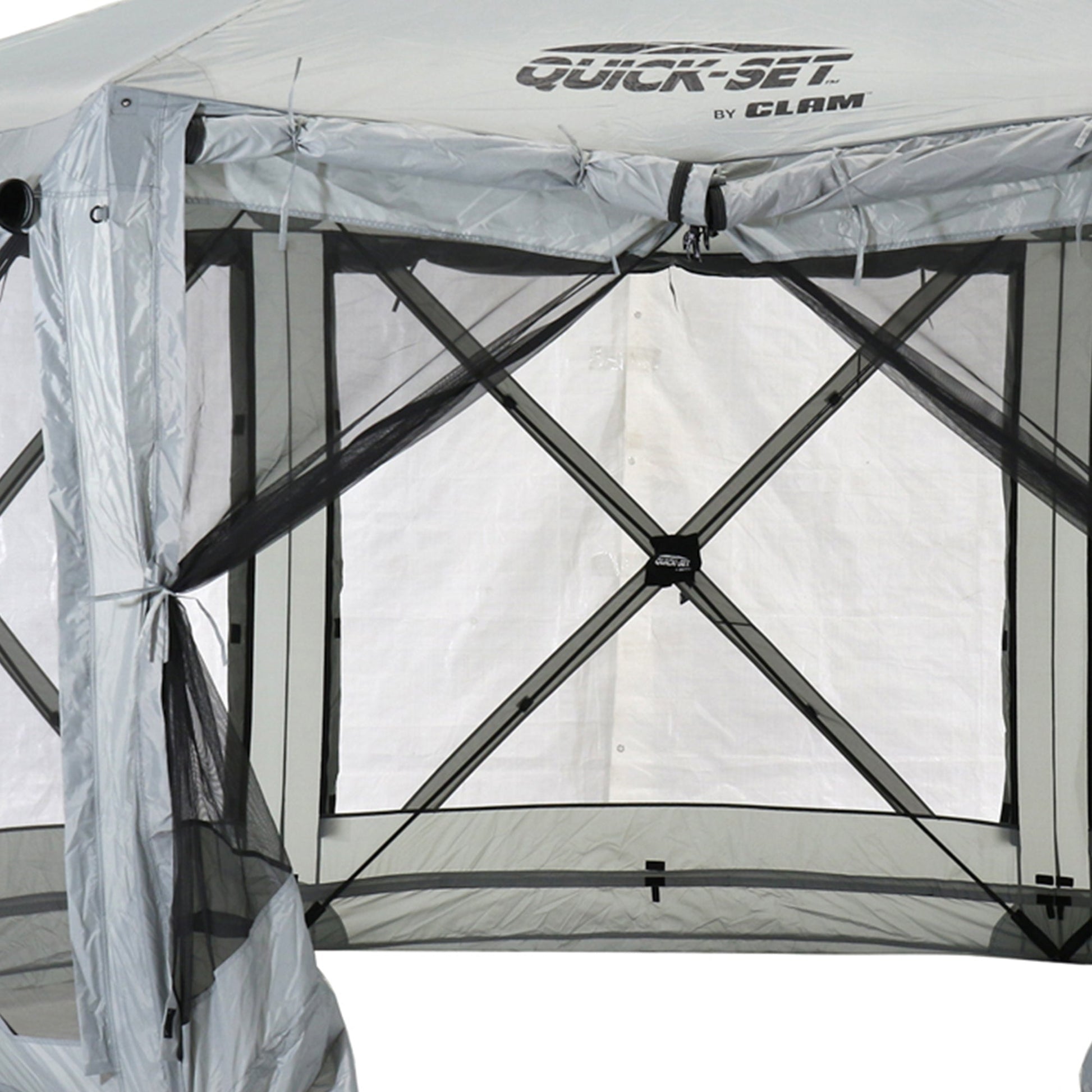 CLAM Quick-Set Pavilion 12.5 x 12.5 Foot Portable Outdoor Canopy Shelter, Gray — image 11