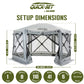 CLAM Quick-Set Pavilion 12.5 x 12.5 Foot Portable Outdoor Canopy Shelter, Gray — image 4