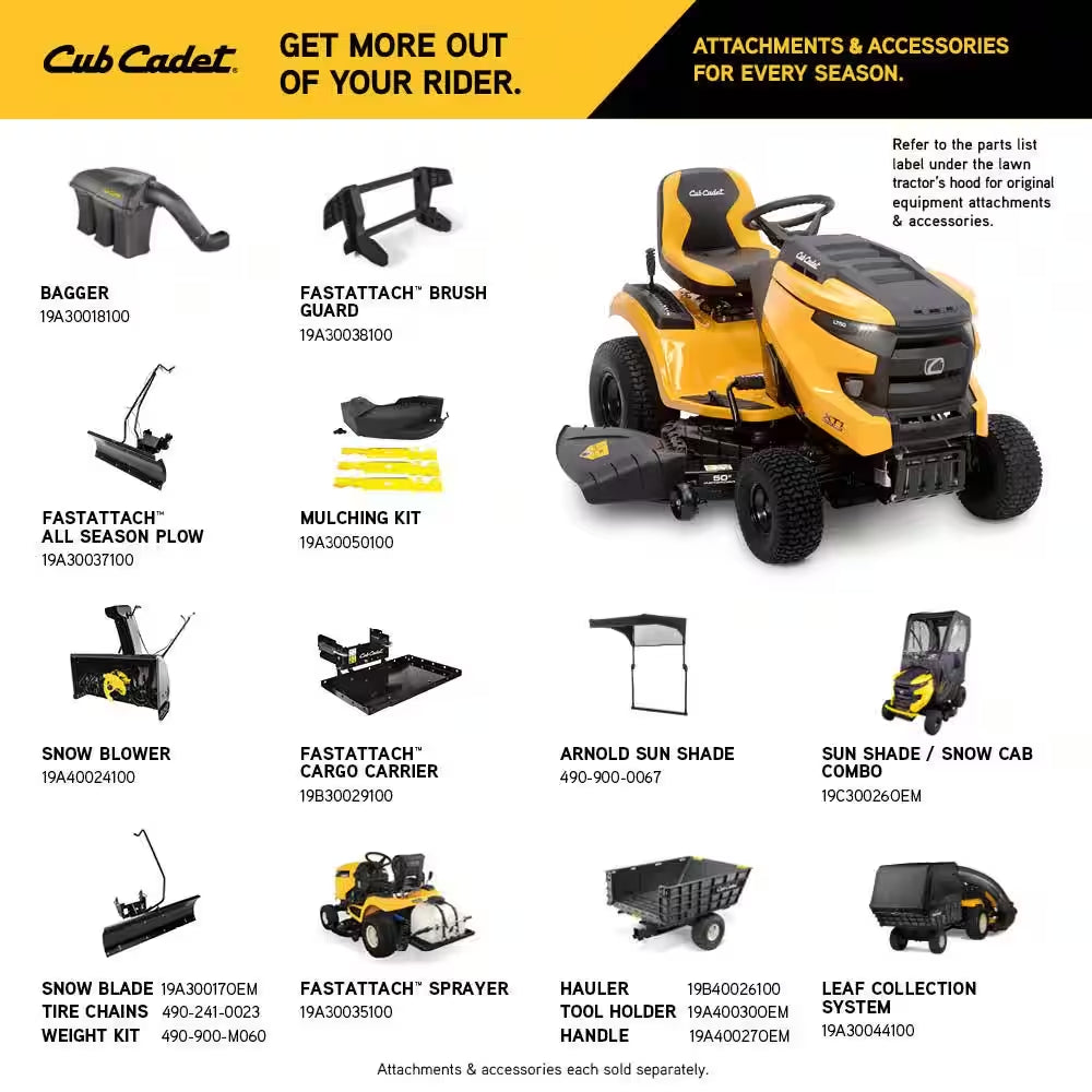 XT1 Enduro LT 50 In. Fabricated Deck 24 HP V-Twin Kohler 7000 Series Engine Hydrostatic Drive Gas Riding Lawn Tractor - image 3