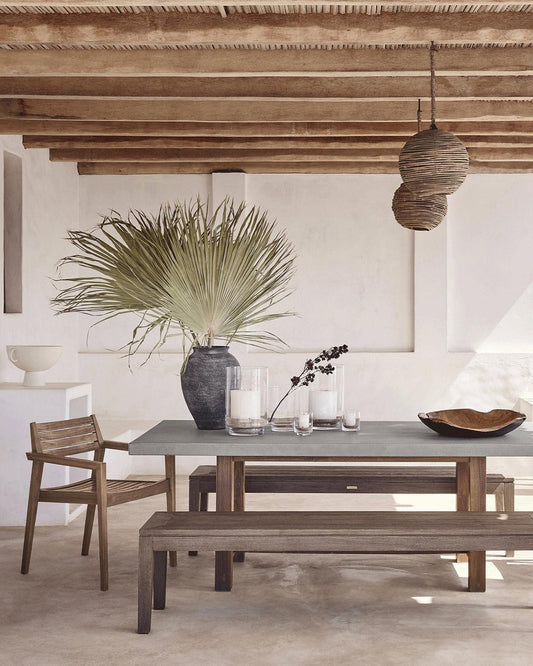 Abaco 84" Grey Concrete Outdoor Dining Table