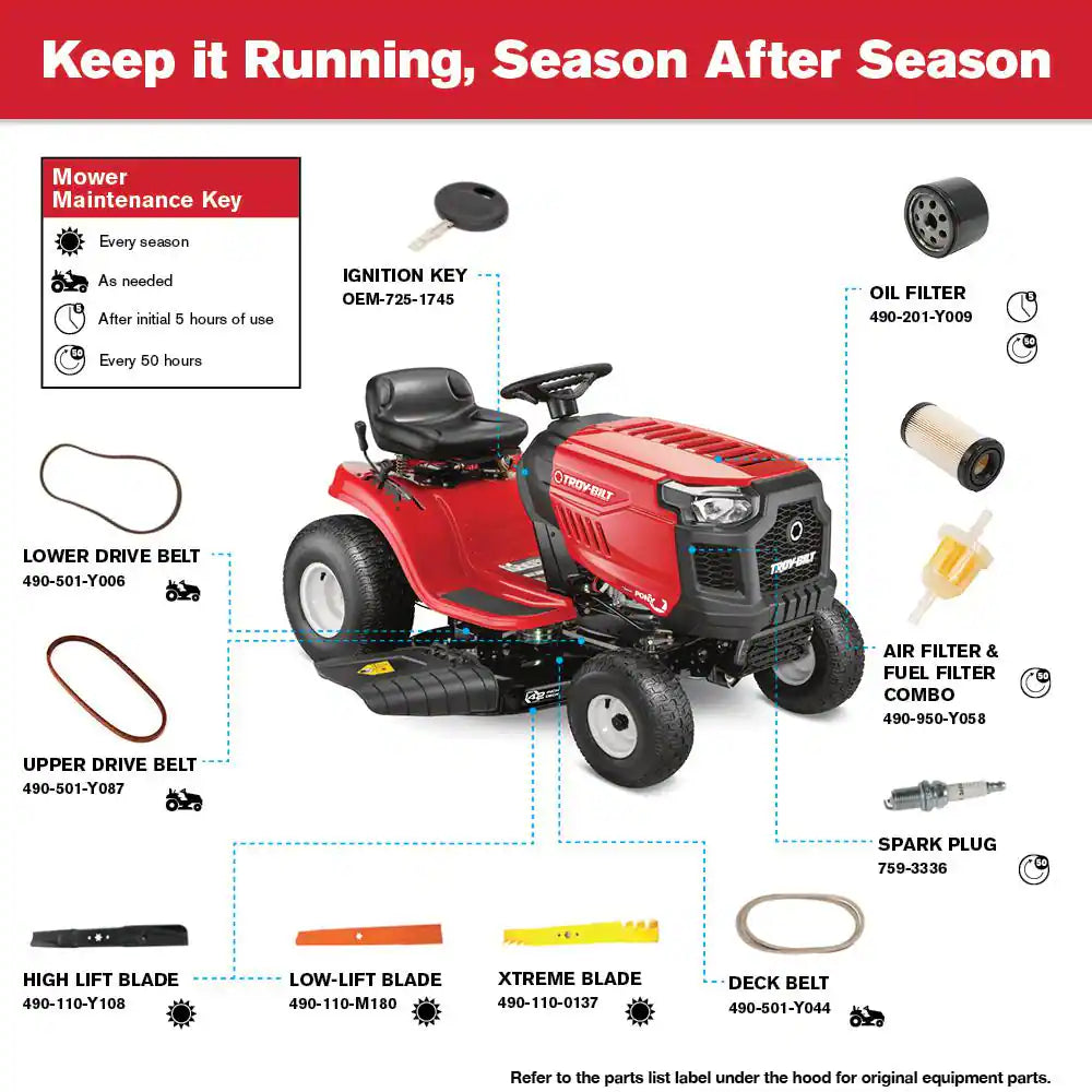Pony 42 In. 15.5 HP Briggs and Stratton 7-Speed Manual Drive Gas Front Engine Riding Lawn Tractor - image 7