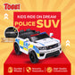 TOBBI 12 Volt Battery Powered Ride On 3 Speed Police SUV for Ages 3 Years & Up — image 9