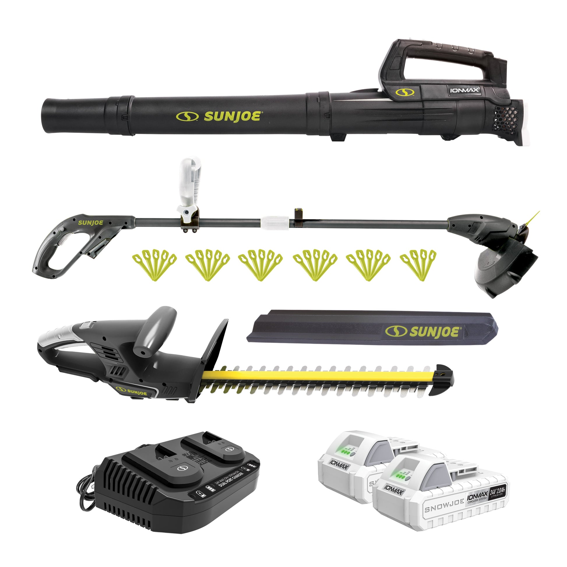 Sun Joe IONMAX Cordless Leaf Blower, Grass and Hedge Trimmer Kit, 24V-GT4MAX-LTE — image 4