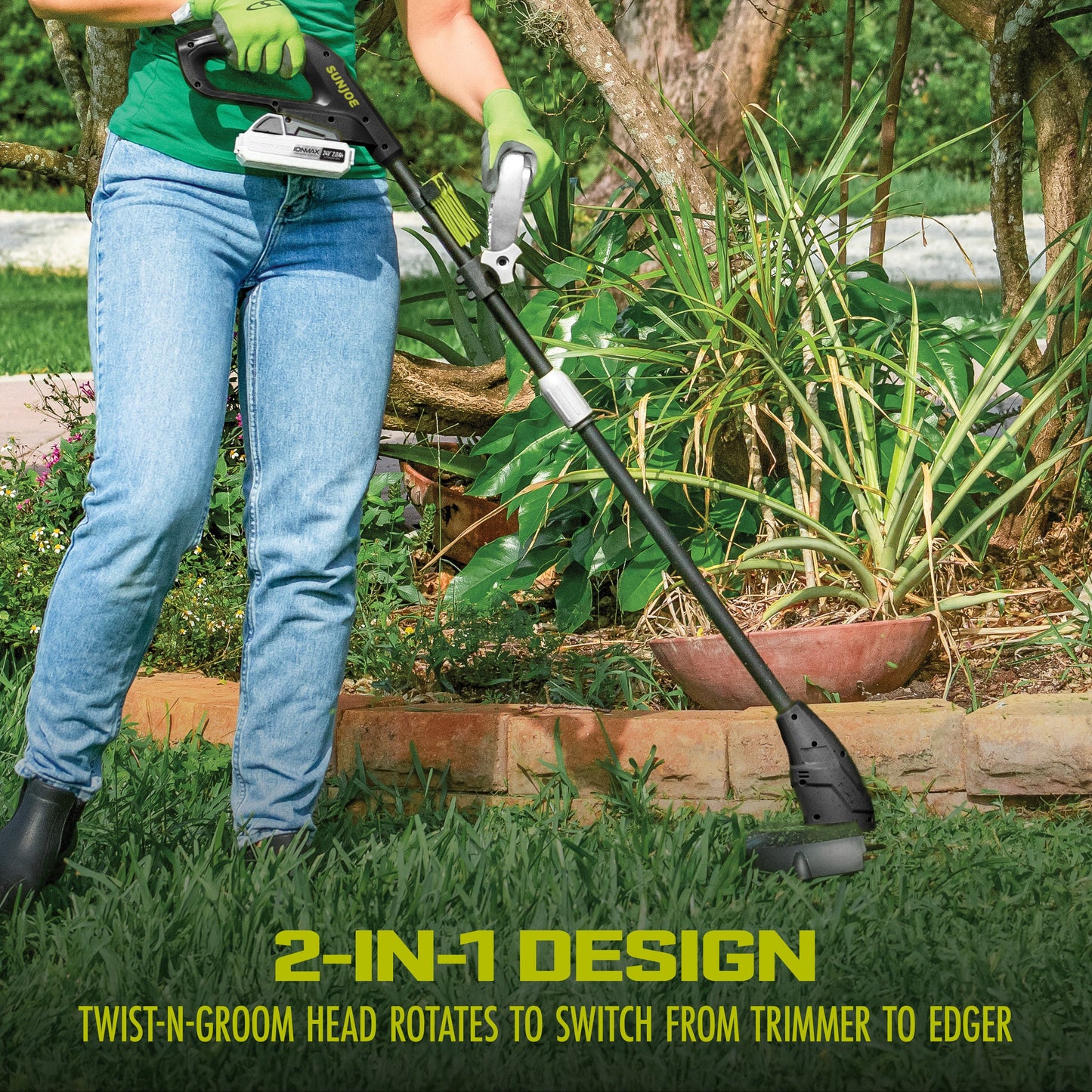 Sun Joe IONMAX Cordless Leaf Blower, Grass and Hedge Trimmer Kit, 24V-GT4MAX-LTE — image 10