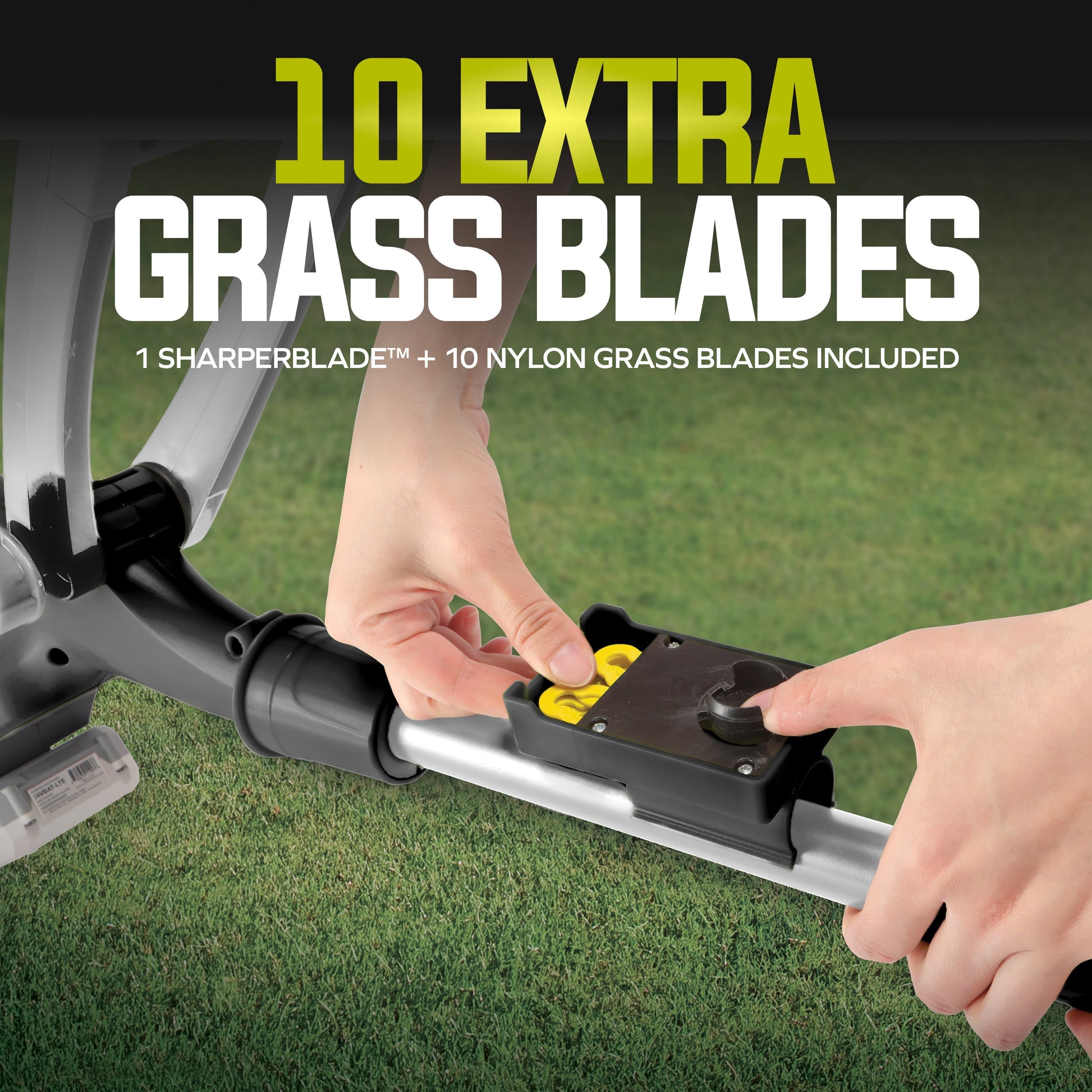 Sun Joe 10” Stringless Lawn Trimmer Charger SharperBlade, Green, 24V-SB10-LTE — image 5