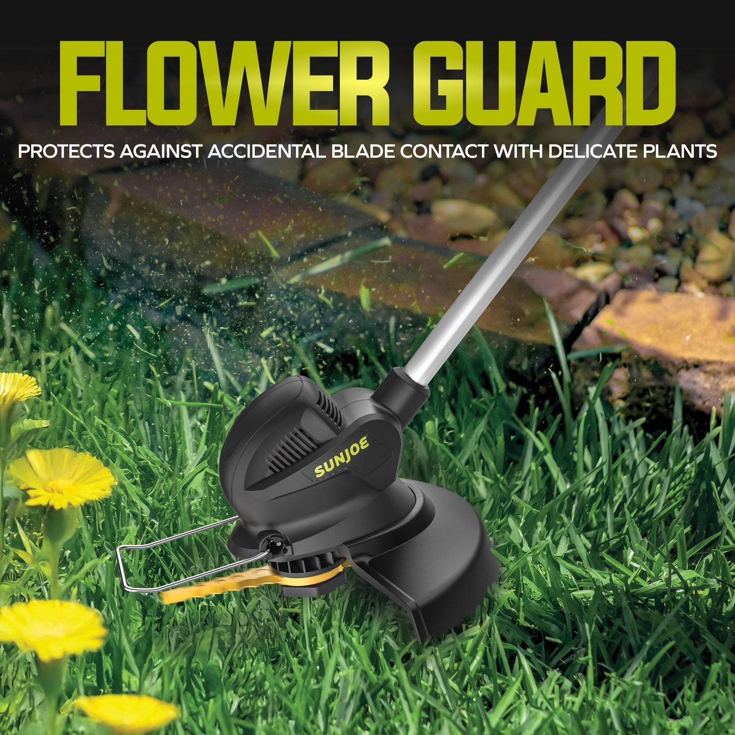 Sun Joe 10” Stringless Lawn Trimmer Charger SharperBlade, Green, 24V-SB10-LTE — image 7
