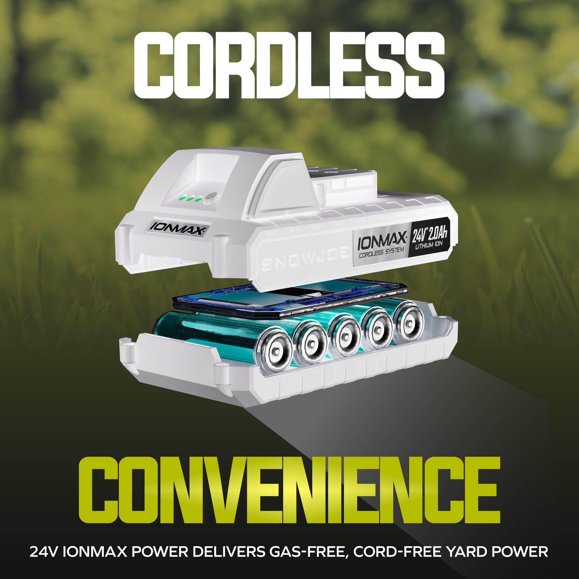 Sun Joe 10” Stringless Lawn Trimmer Charger SharperBlade, Green, 24V-SB10-LTE — image 8