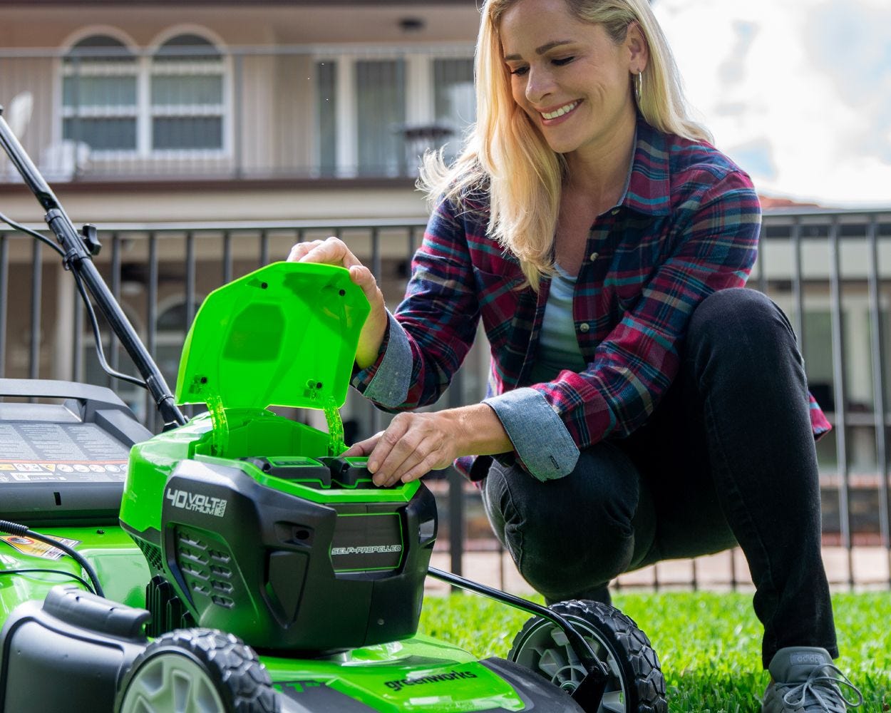 40V 21" Cordless Battery Self-Propelled Lawn Mower w/ (2) 4.0Ah USB Batteries & Charger - image 7