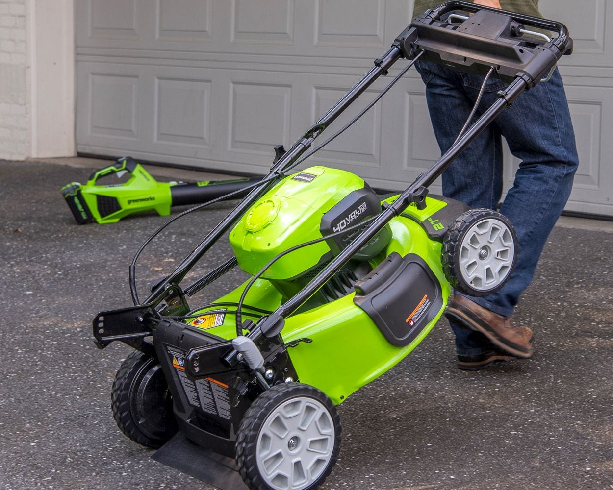 40V 21" Cordless Battery Self-Propelled Lawn Mower w/ (2) 4.0Ah USB Batteries & Charger - image 9