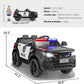 TOBBI 12 Volt Battery Powered Ride On Police SUV for Kids Ages 3 Years, Black — image 2