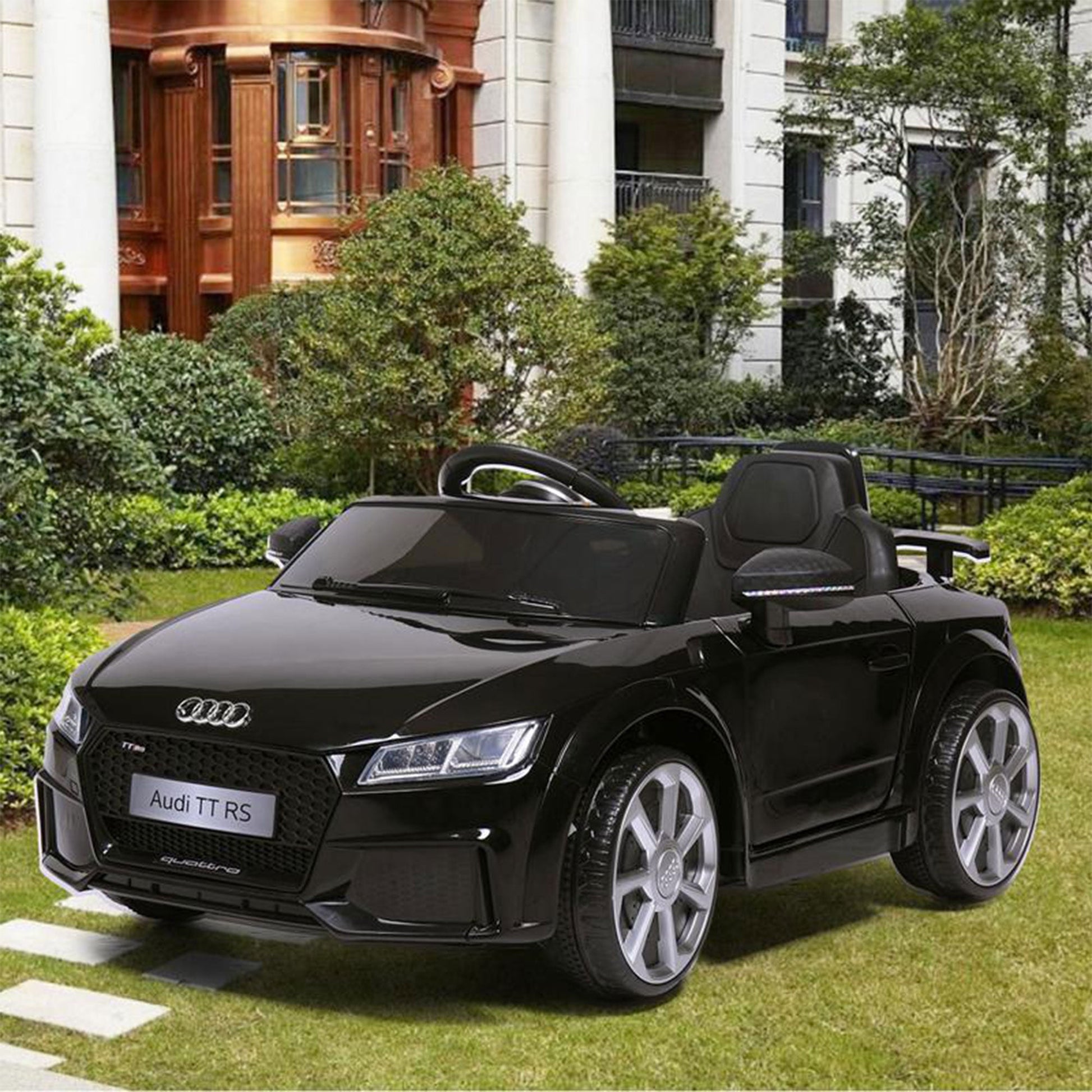 TOBBI 12V Electric Battery Powered Ride On Audi TT RS Toy Car for Kids, Black — image 10