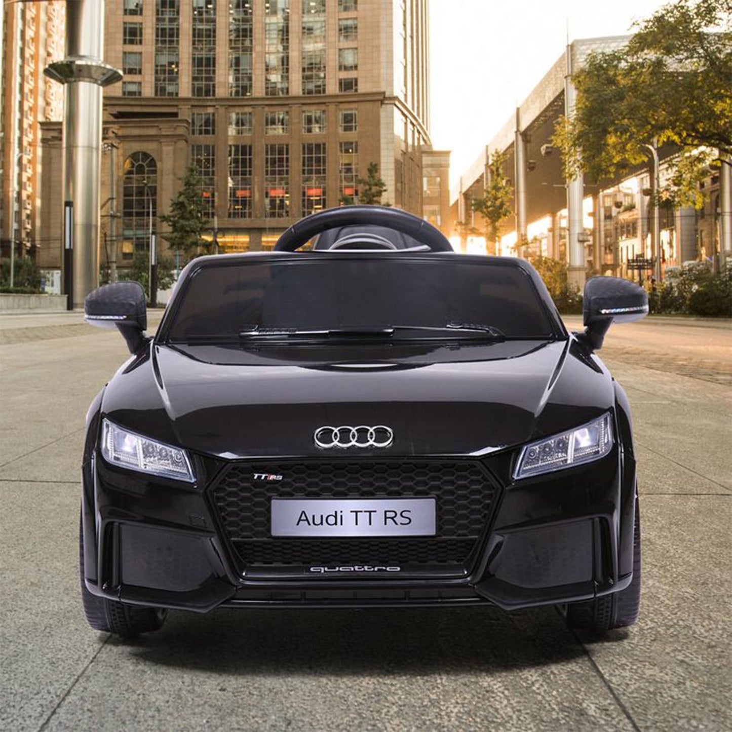 TOBBI 12V Electric Battery Powered Ride On Audi TT RS Toy Car for Kids, Black — image 11