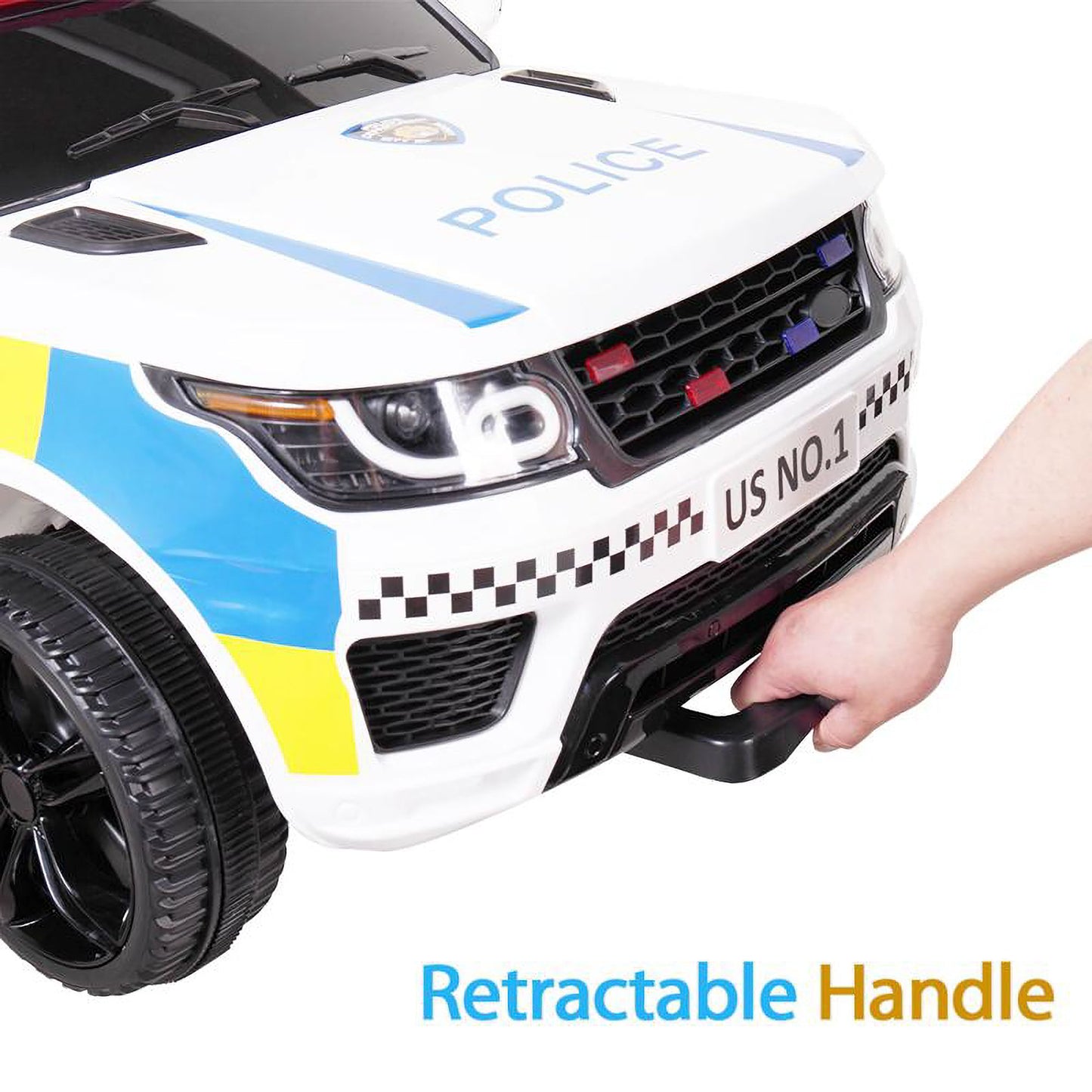 TOBBI 12 Volt Battery Powered Ride On 3 Speed Police SUV for Ages 3 Years & Up — image 3