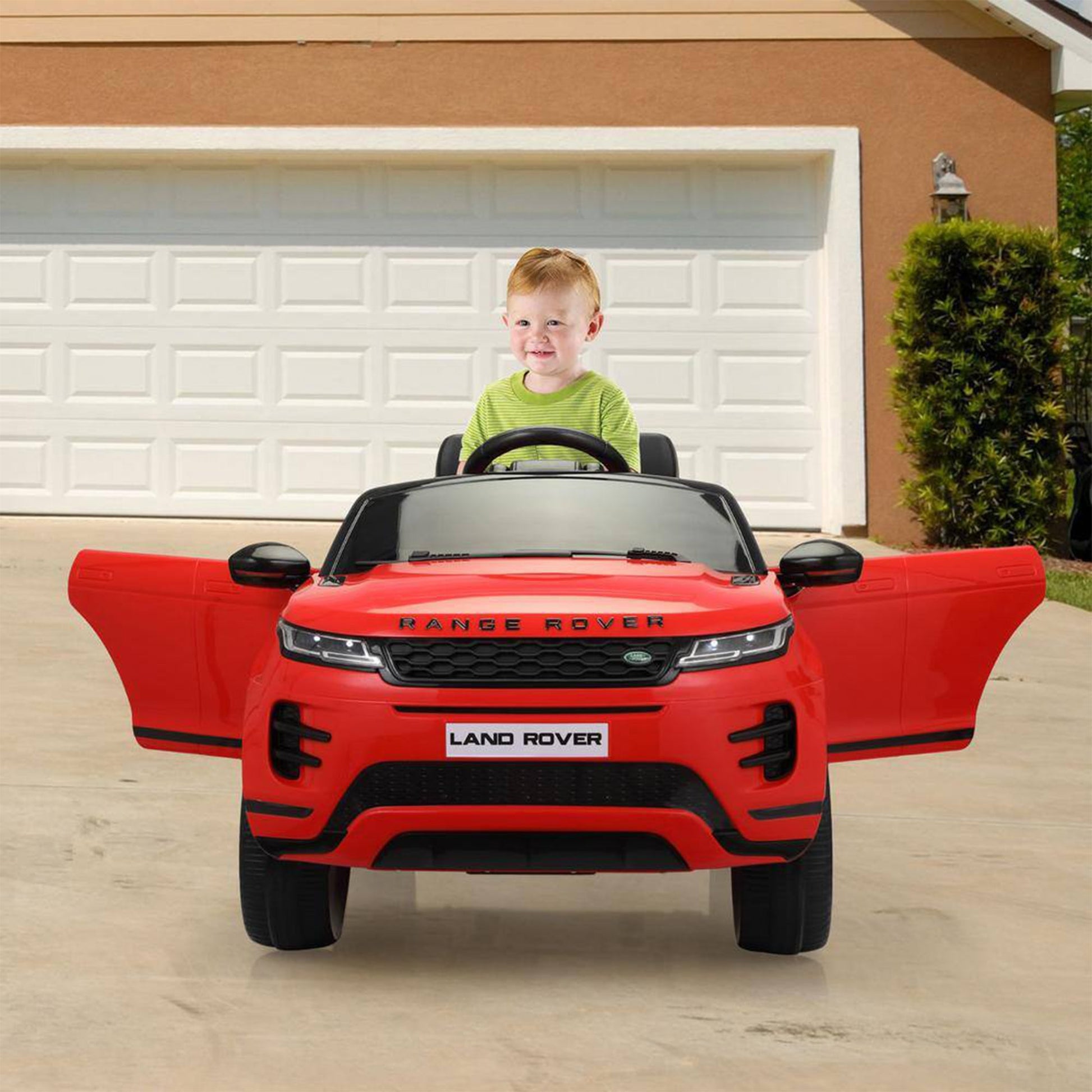 TOBBI 12V Kids Electric Battery Powered Licensed Land Rover Ride On Toy Car, Red — image 7