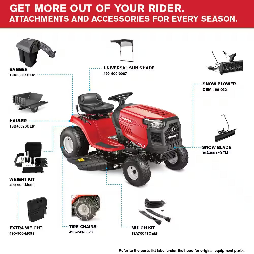 Pony 42 In. 15.5 HP Briggs and Stratton 7-Speed Manual Drive Gas Front Engine Riding Lawn Tractor - image 3