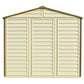 DuraMax 8ft x 6ft Storeall Vinyl Shed with Foundation Kit and window - image 3
