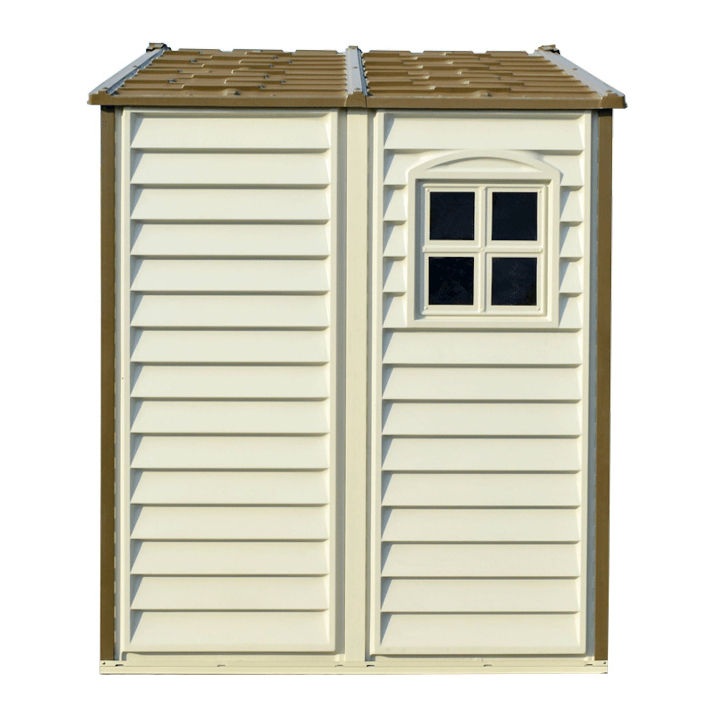 DuraMax 8ft x 6ft Storeall Vinyl Shed with Foundation Kit and window - image 4