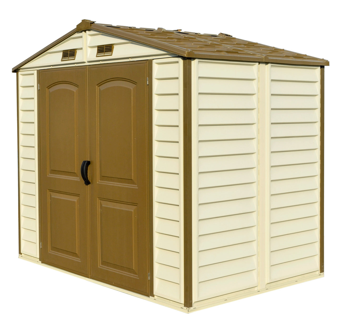 DuraMax 8ft x 6ft Storeall Vinyl Shed with Foundation Kit and window - image 8