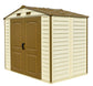 DuraMax 8ft x 6ft Storeall Vinyl Shed with Foundation Kit and window - image 8