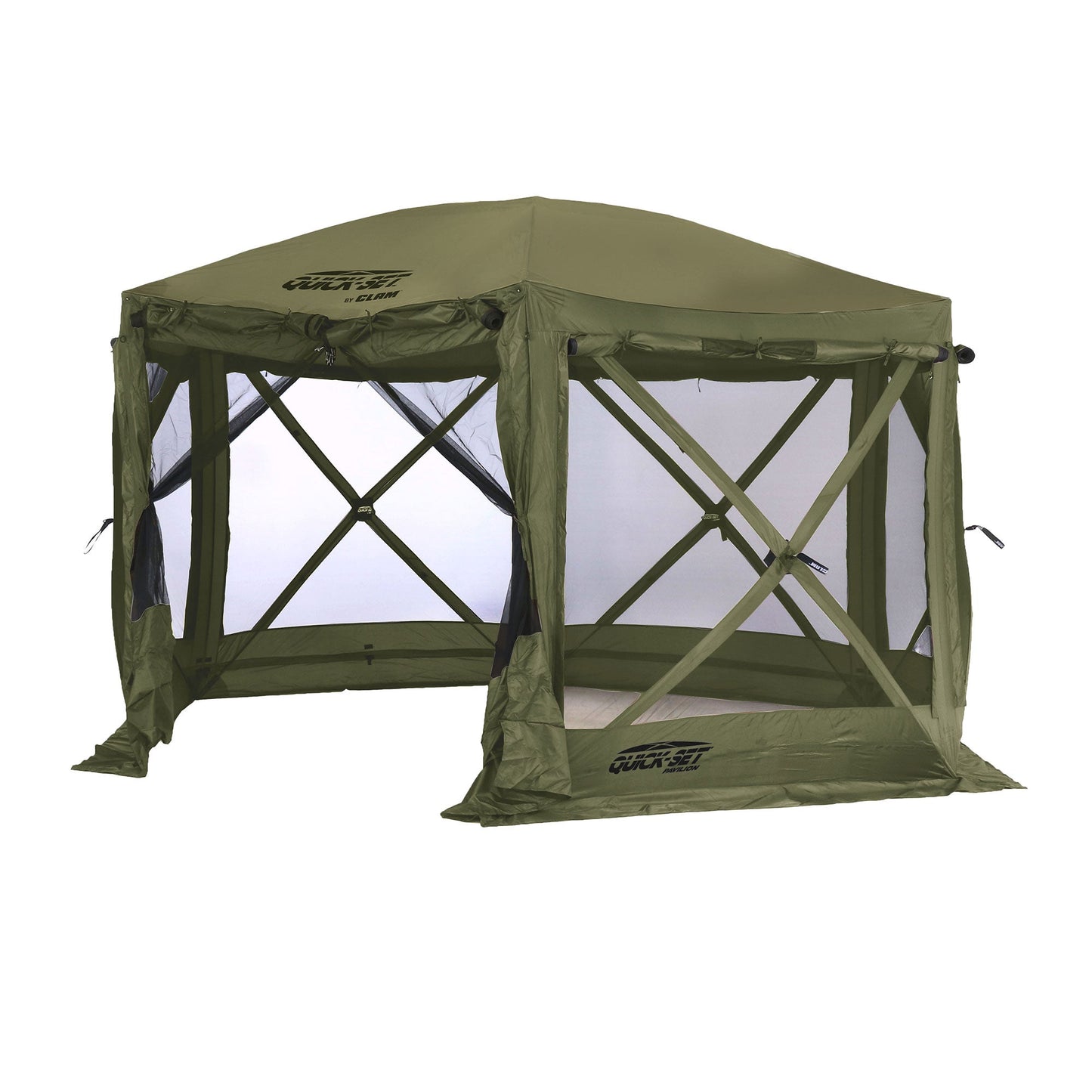 Clam Quick-Set Pavilion 12.5 x 12.5 Foot Portable Outdoor Canopy Shelter, Green — image 10