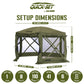 Clam Quick-Set Pavilion 12.5 x 12.5 Foot Portable Outdoor Canopy Shelter, Green — image 2