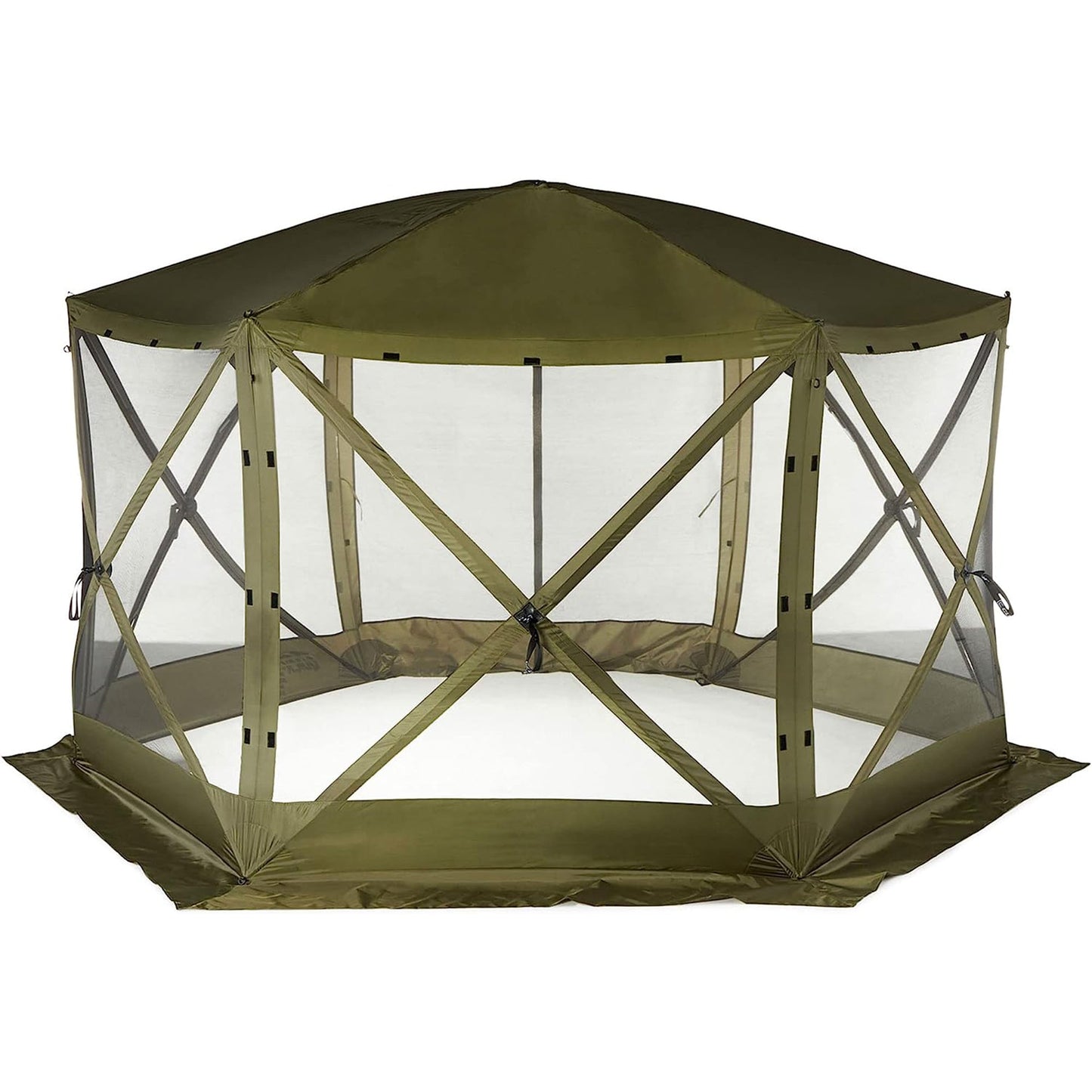 Clam Quick-Set Pavilion 12.5 x 12.5 Foot Portable Outdoor Canopy Shelter, Green — image 9
