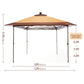 Suntime 12x12 Instant Pop Up Gazebo Solar Light Screen Canopy Tent Cover, Brown — image 5