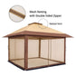 Suntime 12x12 Instant Pop Up Gazebo Solar Light Screen Canopy Tent Cover, Brown — image 3
