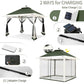 Suntime 12x12 Instant Pop Up Gazebo Solar Light Screen Canopy Tent Cover, Green — image 2
