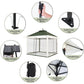 Suntime 12x12 Instant Pop Up Gazebo Solar Light Screen Canopy Tent Cover, Green — image 4
