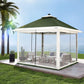 Suntime 12x12 Instant Pop Up Gazebo Solar Light Screen Canopy Tent Cover, Green — image 7