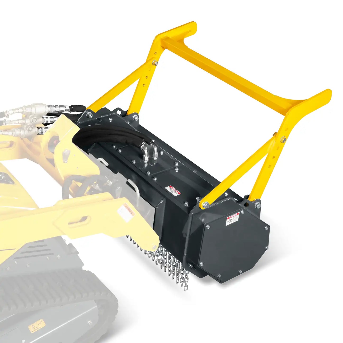 37"Mini Skid Steer Drum Forestry Brush Mulcher Attachment, Hydraulic Flow Range 11 To 16 GPM,MCH37 - image 16