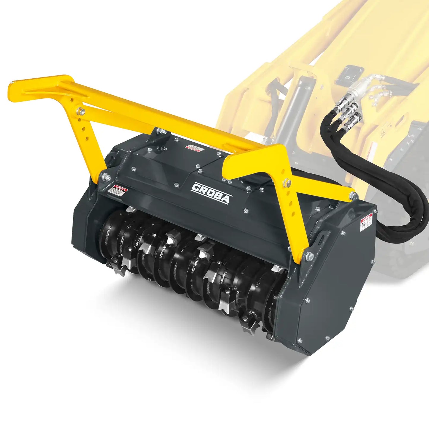 37"Mini Skid Steer Drum Forestry Brush Mulcher Attachment, Hydraulic Flow Range 11 To 16 GPM,MCH37 - image 17