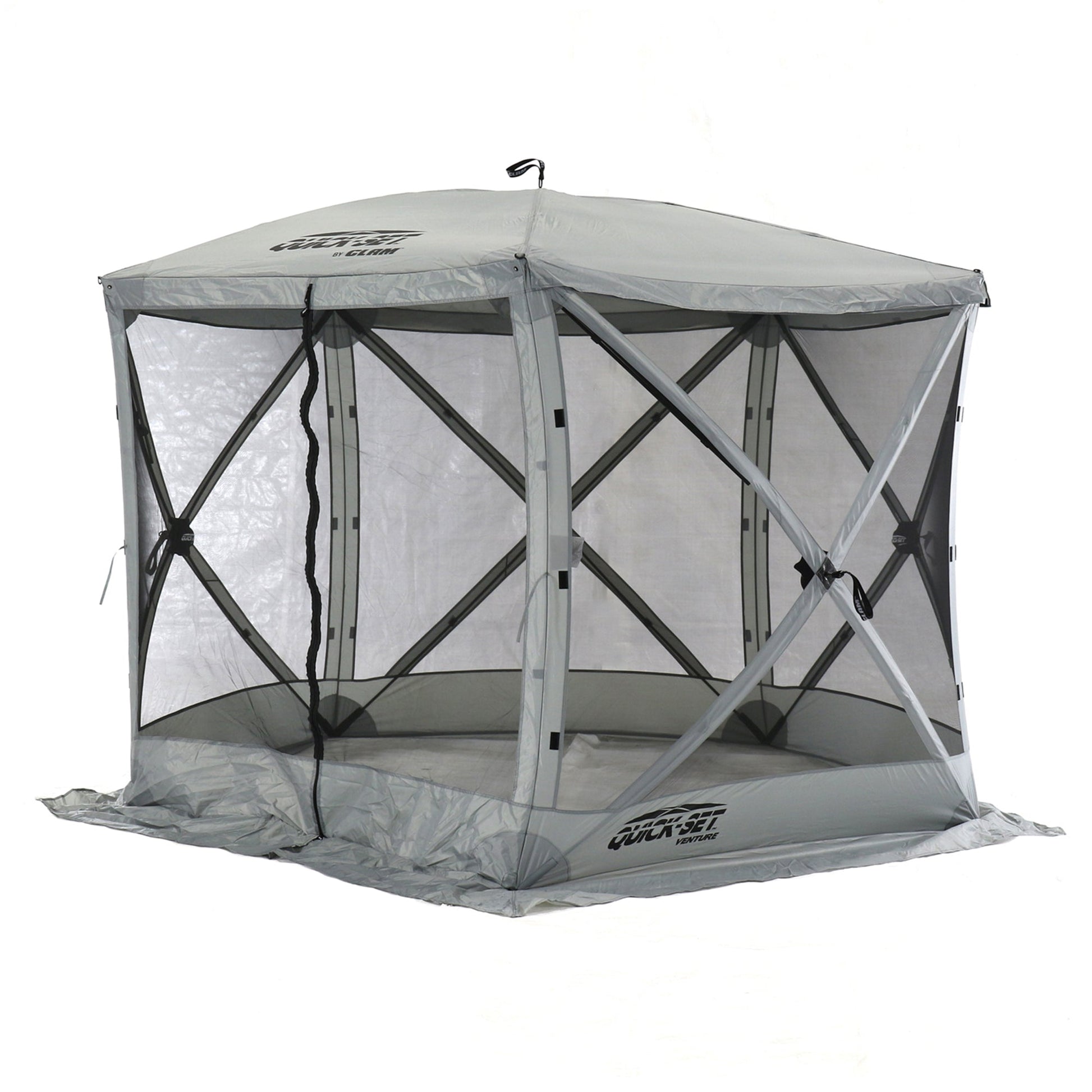 CLAM Quick Set Venture Canopy Shelter + CLAM Quick Set Screen, Gray (2 Pack) — image 2