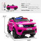 TOBBI 12 Volt Battery Powered Ride On Police SUV for Kids Ages 3 Years, Rose Red — image 2
