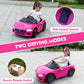 TOBBI Kids Ride On Car, 12V Maserati Ghibli Electric Toy w/ Remote, Music, Pink — image 7
