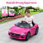 TOBBI Kids Ride On Car, 12V Maserati Ghibli Electric Toy w/ Remote, Music, Pink — image 8
