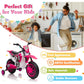 TOBBI 12 Volt Toddler Motorcycle Kids Dirt Bike with Training Wheels, Rose Pink — image 7